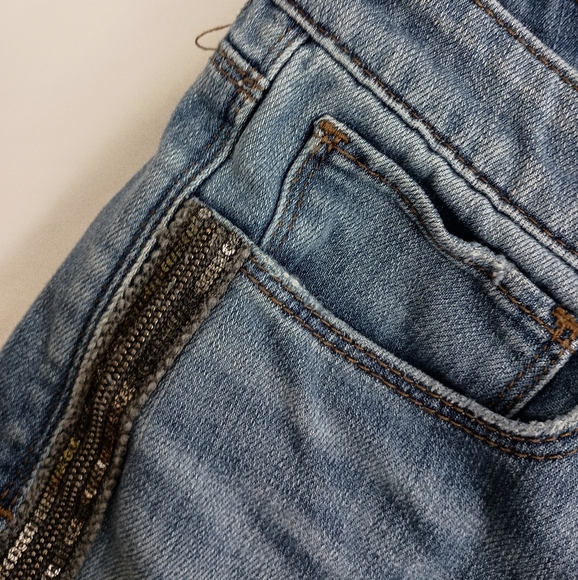 WHITE HOUSE BLACK MARKET Cropped Girlfriend Blue Jeans Preppy Clueless (#1,352) - Picture 4 of 9